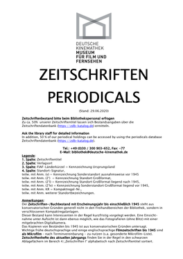 Zeitschriften Periodicals