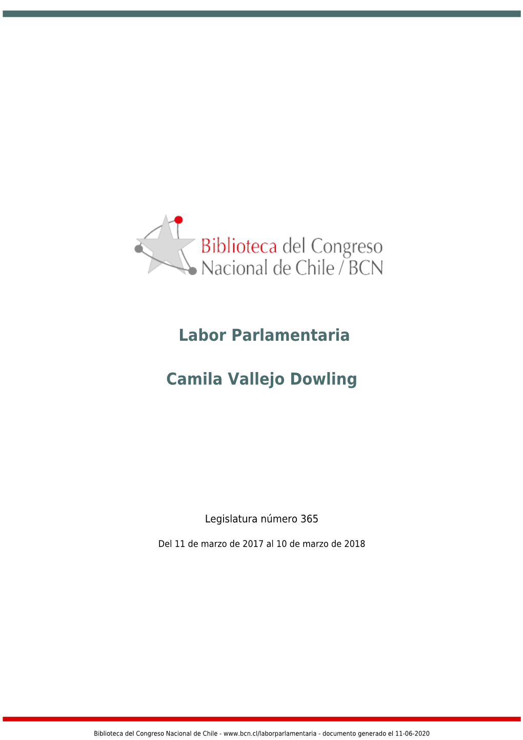 Labor Parlamentaria Camila Vallejo Dowling