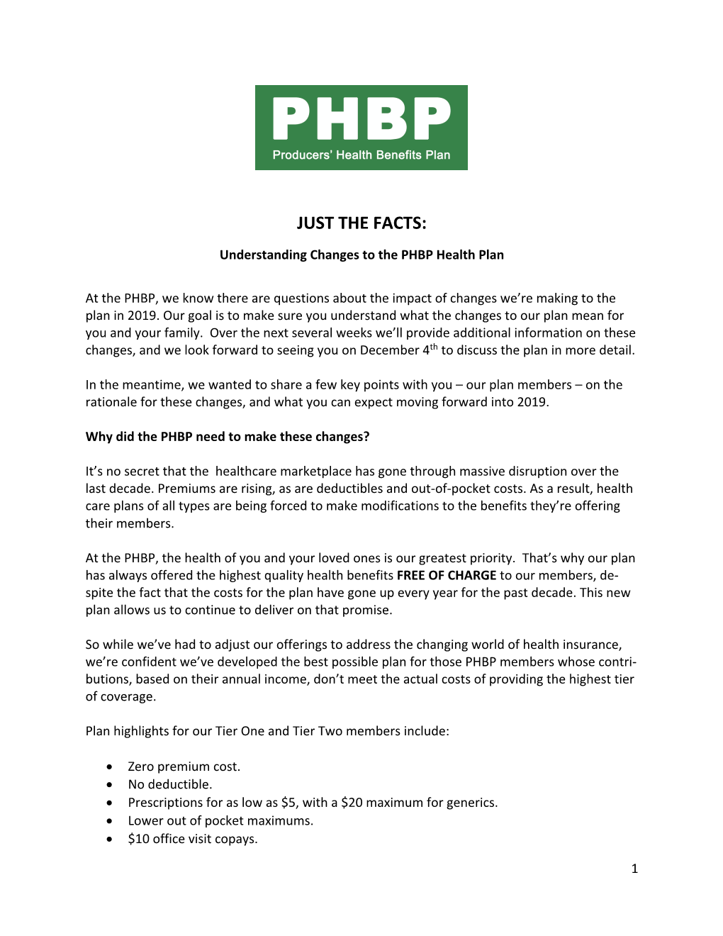 Phbp 2019 Just the Facts 11 07 18