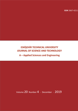 Eskişehir Technical University Journal Of