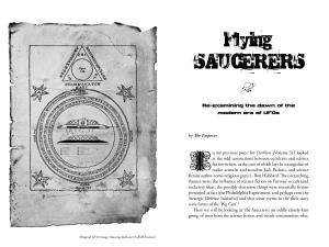 Flying SAUCERERS O Re-Examining the Dawn of the Modern Era of Ufos