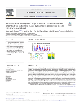 Simulating Water Quality and Ecological Status of Lake Vansjø, Norway, Under Land-Use and Climate Change by Linking Process-Oriented Models with a Bayesian Network