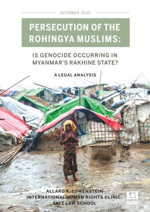 Persecution of the Rohingya Muslims