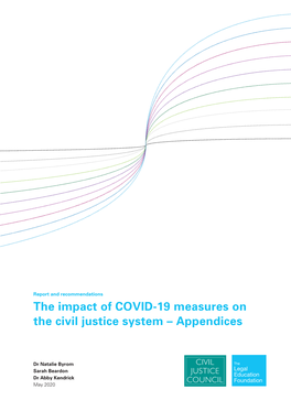 The Impact of COVID-19 Measures on the Civil Justice System – Appendices