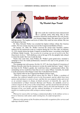 Bloomer Doctor (Or Doctress) Walker, Who Took a Position Near the Prisoners’ Dock