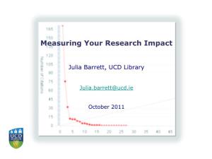 Measuring Your Research Impact