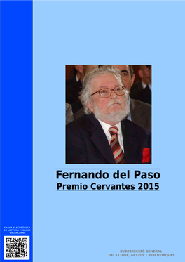 Fernando Del Paso (Premio Cervantes 2015)