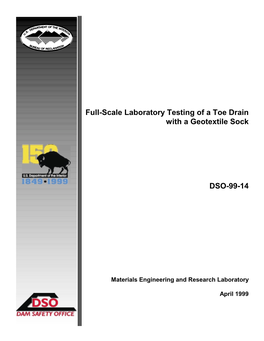 Full-Scale Laboratory Testing of a Toe Drain with a Geotextile Sock DSO-99-14