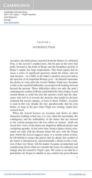 1 Chapter 1 INTRODUCTION Ascanius, the Infant Prince Snatched