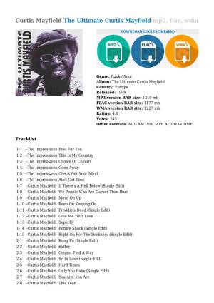 The Ultimate Curtis Mayfield Mp3, Flac, Wma