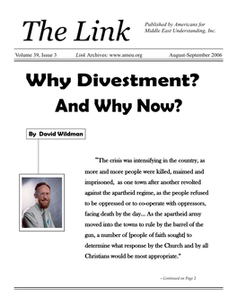 Why Divestment? Why Now?