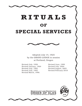 Rituals of Special Services
