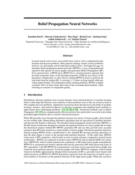 Belief Propagation Neural Networks