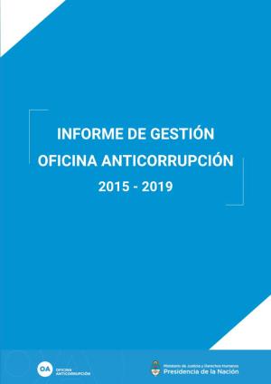 Informe De Gestión Oficina Anticorrupción 2015 - 2019