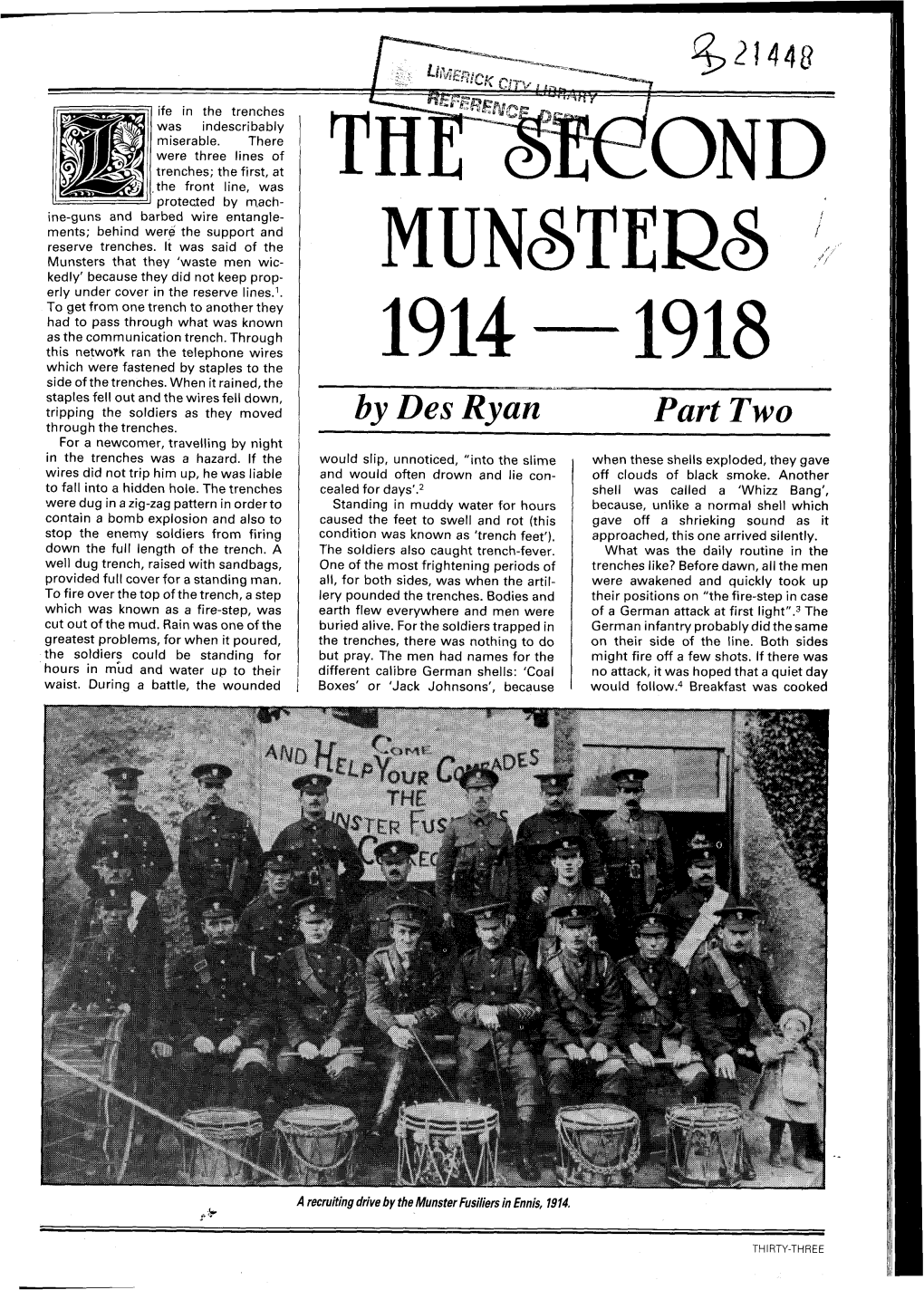 The Second Munsters 1914-1918 (Part Two)