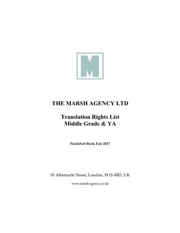 THE MARSH AGENCY LTD Translation Rights List Middle