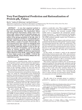 Very Fast Empirical Prediction and Rationalization of Protein Pka Values