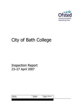 City of Bath College