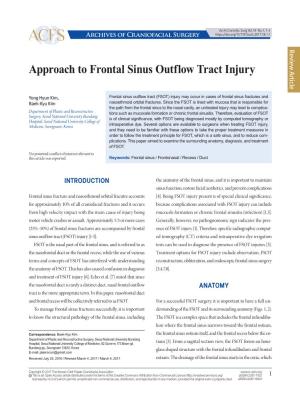 Approach to Frontal Sinus Outflow Tract Injury