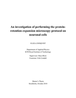 Expansion Microscopy Protocol on Neuronal Cells