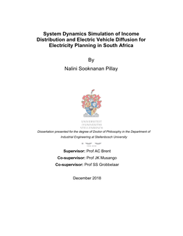 System Dynamics Simulation of Income Distribution and Electric Vehicle Diffusion for Electricity Planning in South Africa by Nalini Sooknanan Pillay