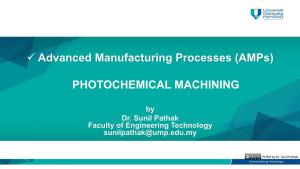 Photochemical Machining