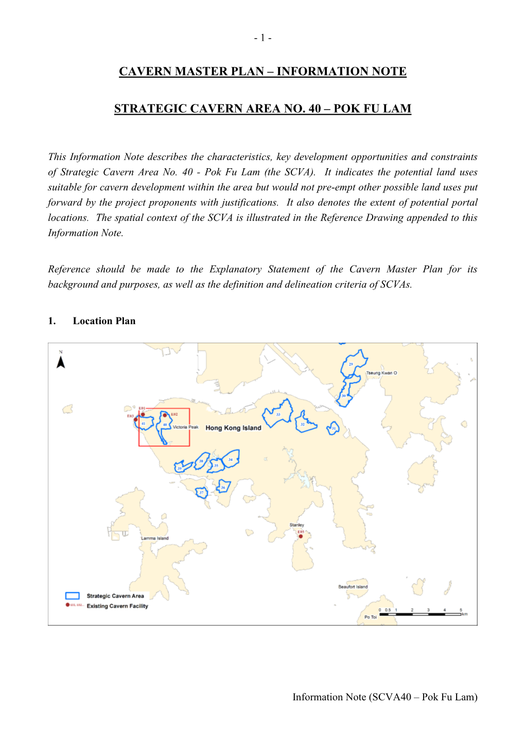 Information Note Strategic Cavern Area No. 40 – Pok Fu