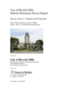 City of Beverly Hills Historic Resources Survey, Commercial