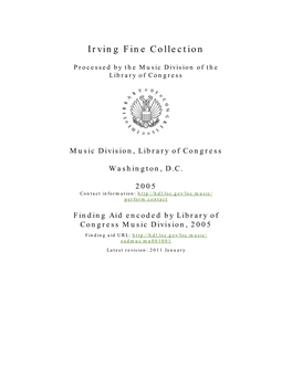 Irving Fine Collection
