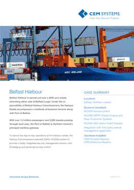 Belfast Harbour CASE SUMMARY