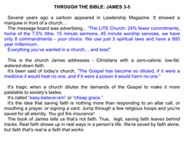 Through the Bible: James 3-5