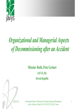 M.Bozik (Org and Managerial Aspects of Decom) [Compatibility Mode]