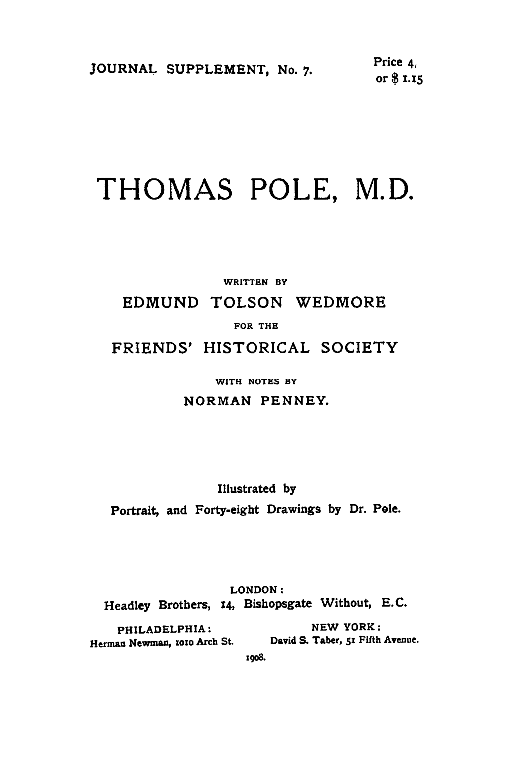 Thomas Pole, Md