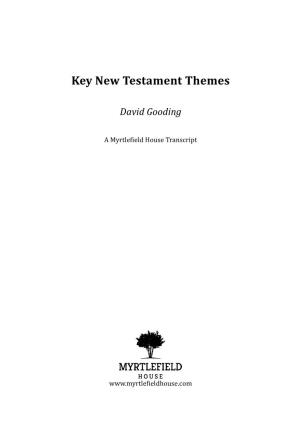 Key New Testament Themes