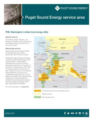 Puget Sound Energy Service Area
