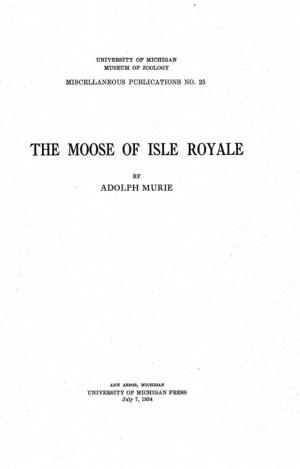 The Moose of Isle Royale