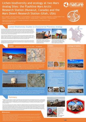 Lichen Biodiversity and Ecology at Two Mars Analog Sites