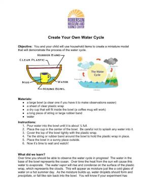 Create Your Own Water Cycle