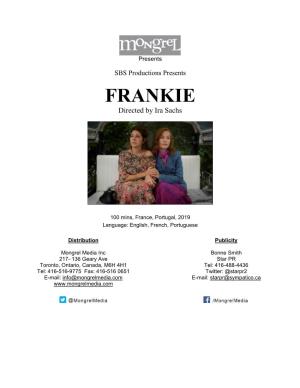 FRANKIE Directed by Ira Sachs
