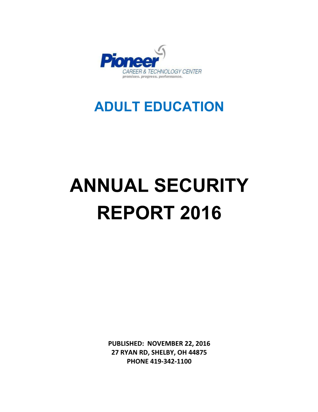 Annual Security Report 2016