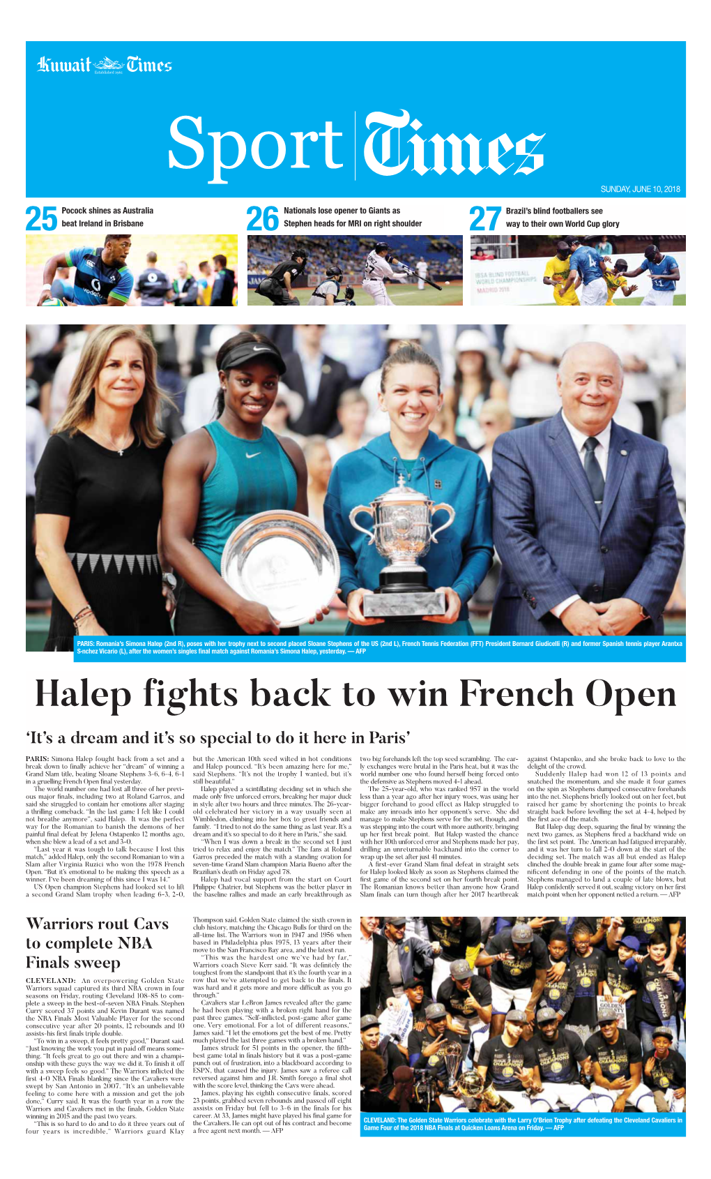 Halep Fights Back to Win French Open ‘It’S a Dream and It’S So Special to Do It Here in Paris’