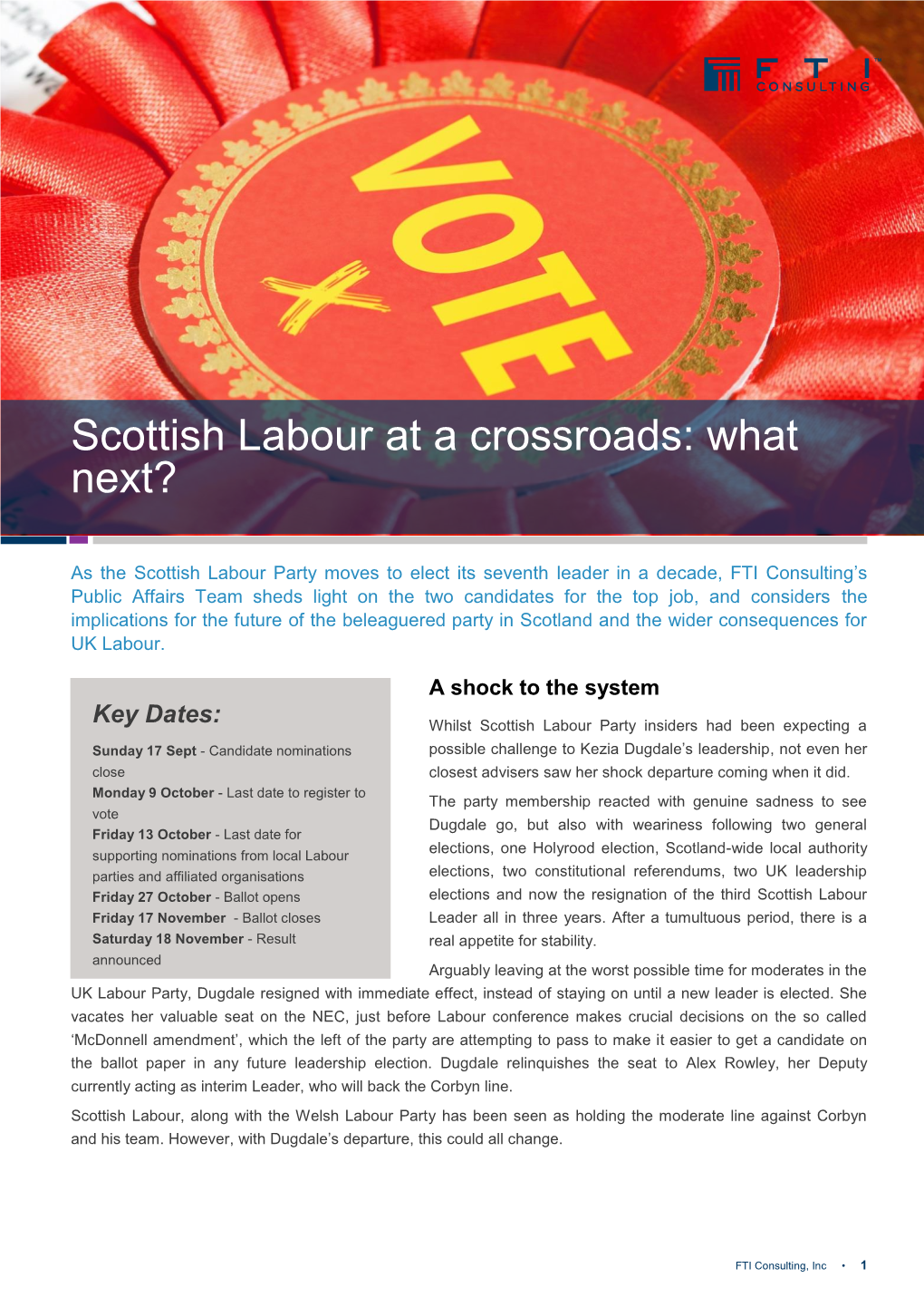 Scottish Labour at a Crossroads: What Next?