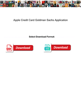Apple Credit Card Goldman Sachs Application