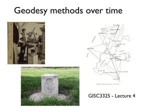 Geodesy Methods Over Time