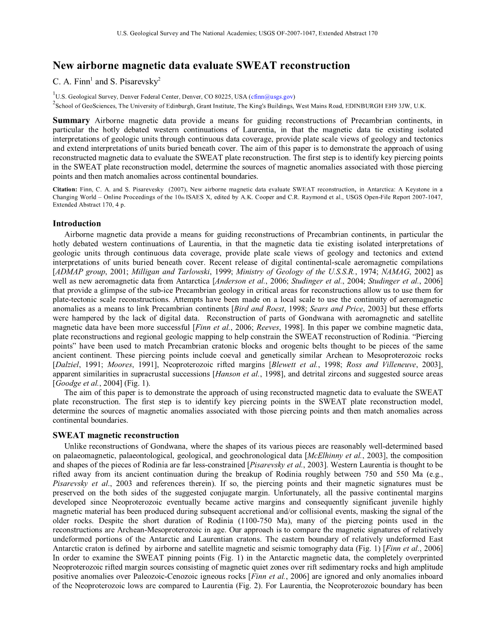 USGS Open-File Report 2007-1047 Extended Abstract