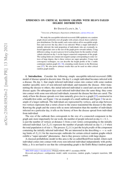 Epidemics on Critical Random Graphs with Heavy-Tailed Degree Distribution