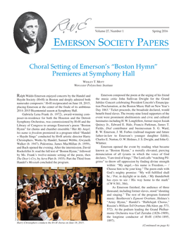 Emerson Society Papers