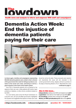End the Injustice of Dementia Patients Paying for Their Care