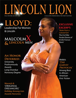 LLOYD: EXCLUSIVE Leadership for Women EXCERPT: & Lincoln ‘Notes from a Colored Girl: the Civil War Pocket Diaries of MALCOLM X Emilie Frances & LINCOLN MEN Davis’