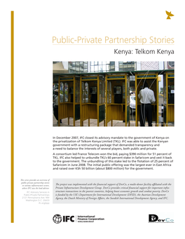 Public-Private Partnership Stories Kenya: Telkom Kenya